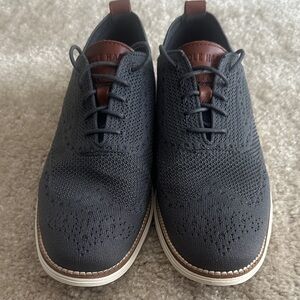 Men's Black Knit Oxford Shoes